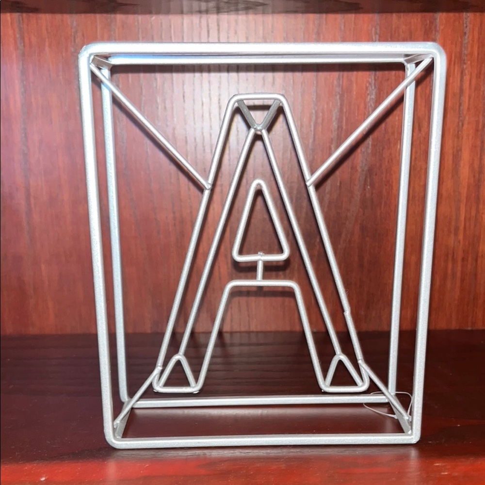 Silver Metal Letter A Decor